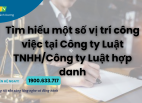 Một Số Vị Trí Công Việc Tại Các TCHNLS: Công Ty Luật TNHH/Công Ty Luật Hợp Danh