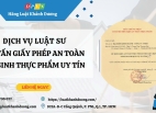 Dịch vụ Luật sư tư vấn giấy phép an toàn vệ sinh thực phẩm uy tín